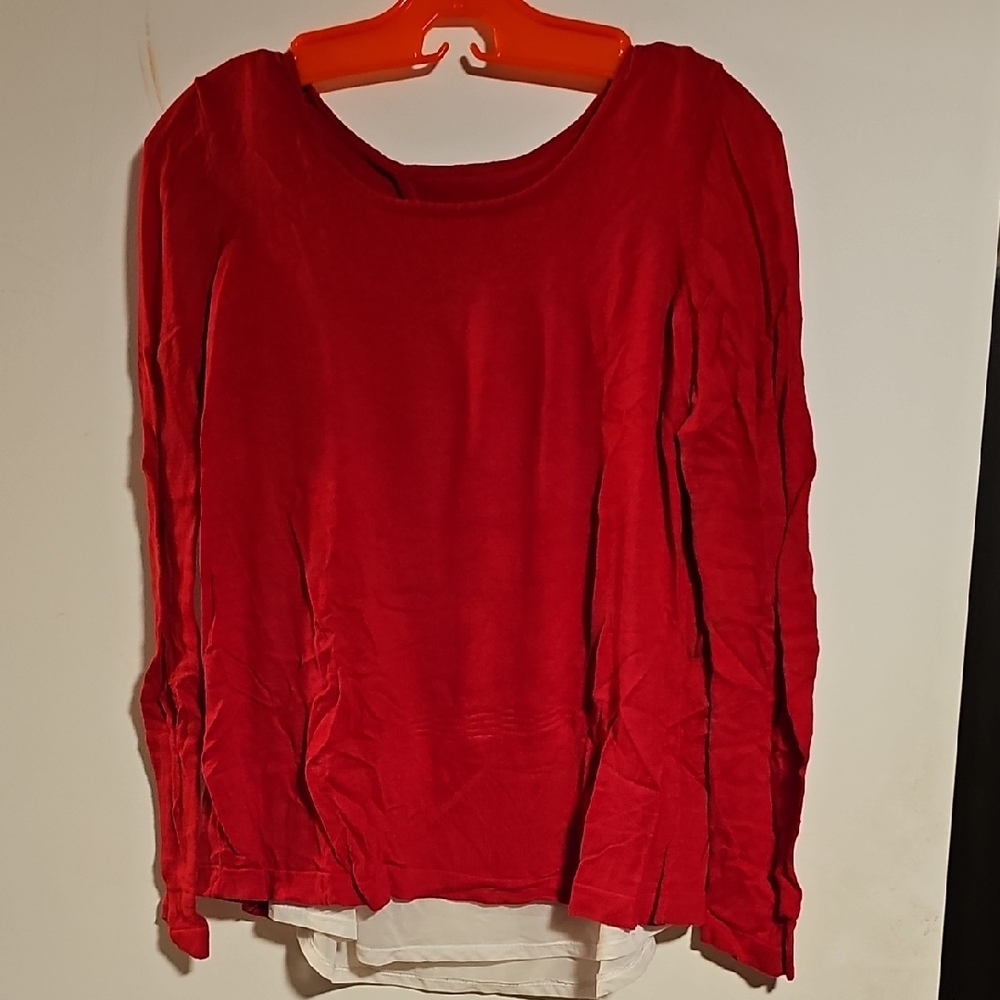 Red Long Sleeve Top